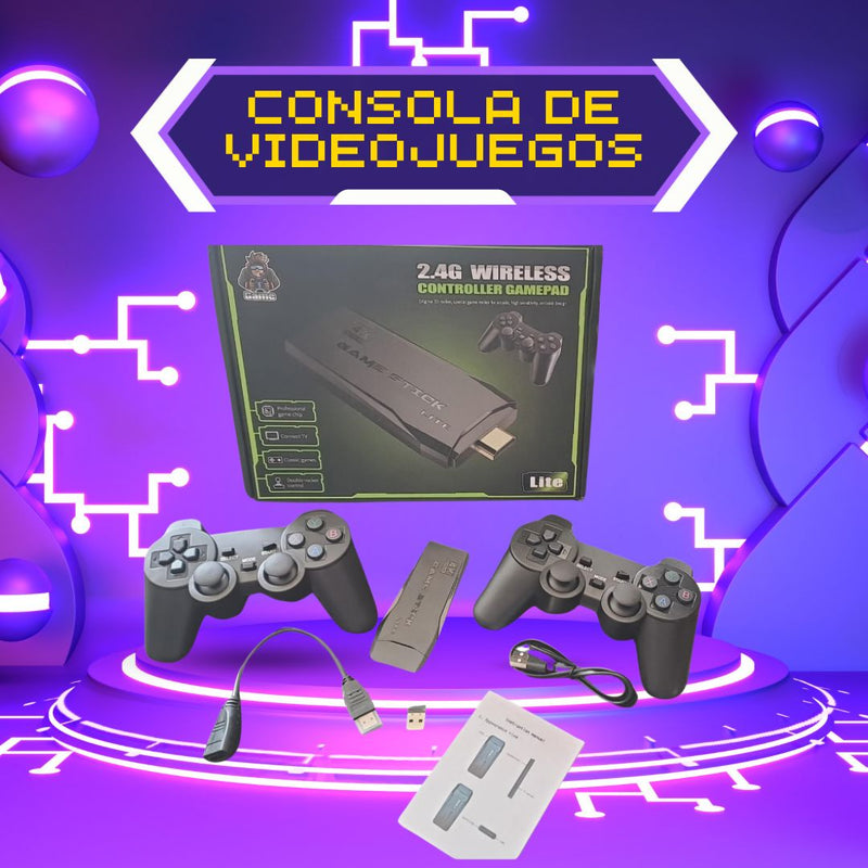 MasterGame™ - Consola Gamestick 4K (Más de 10.000 juegos clásicos)